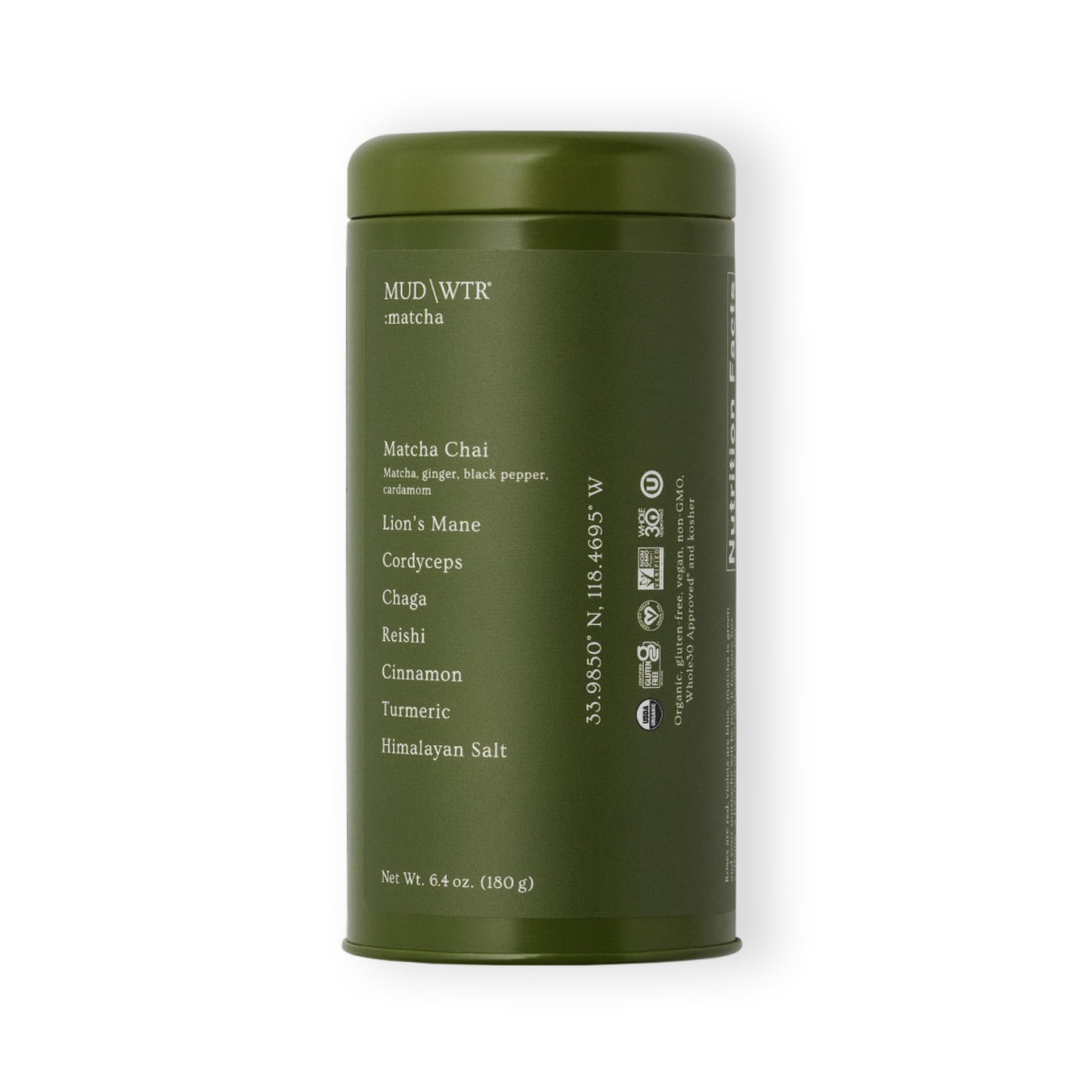 Mudwtr Mushroom Matcha Powder | 3 000Mg Of Adaptogenic Mushrooms | Japanese Matcha Powder Blend | Usda Organic | Energy Focus & Immunity Support | LionS Mane Chaga Reishi Cordyceps | 30 Servings