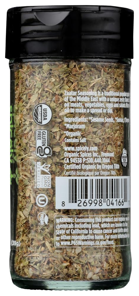 Spicely Organics - Organic Zaatar Seasoning - Case Of 3-1.4 Oz.