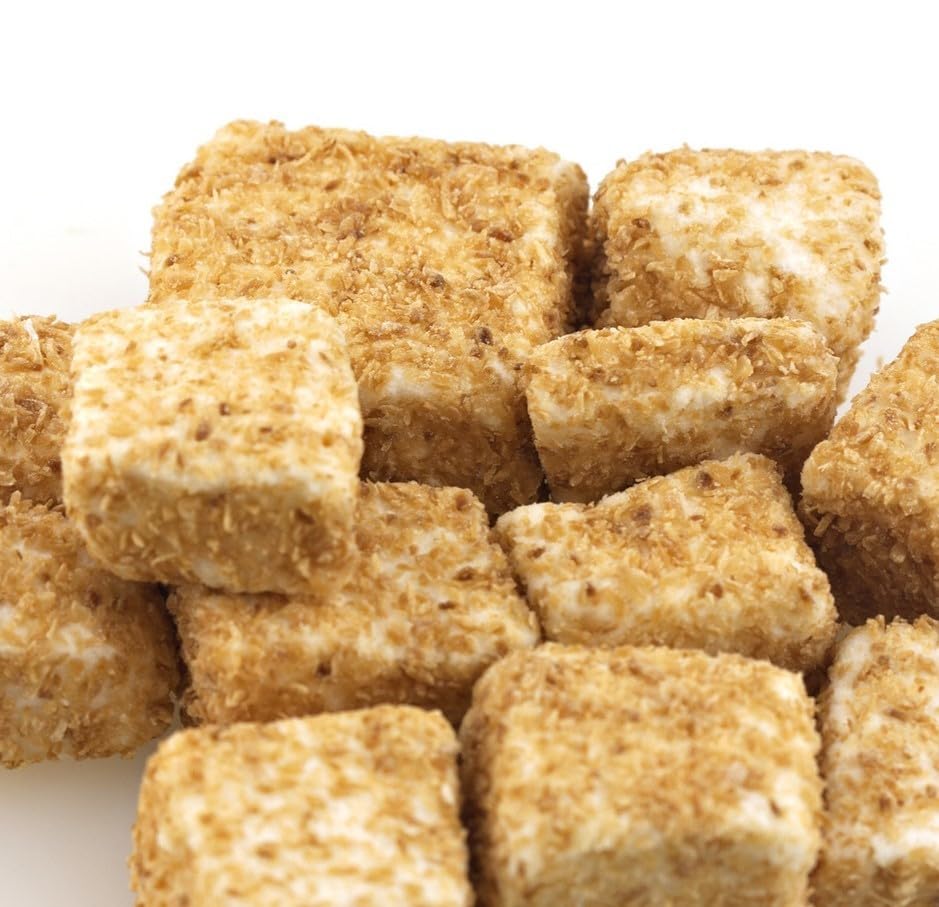 Toasted Coconut Marshmallows - 12 oz of Light Fluffy Sweet Toasted Coconut Coated Marshmallows in Resealable Bag