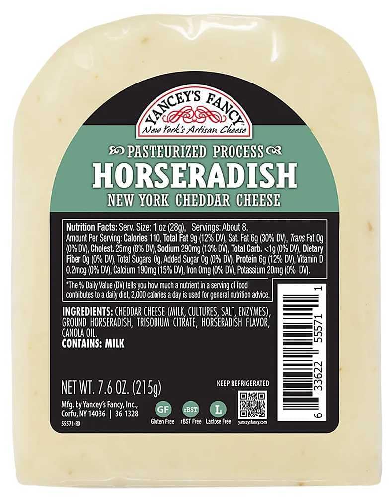 Generic Yancey s Fancy Horseradish Cheddar Cheese, 7.6OZ, 10 Pack
