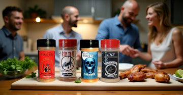 Wicked Tickle Chili Powder Gift Set, 4 Pack – Ghost, Smoked Ghost, Scorpion, Habanero Garlic Salt, 2 oz Bottles