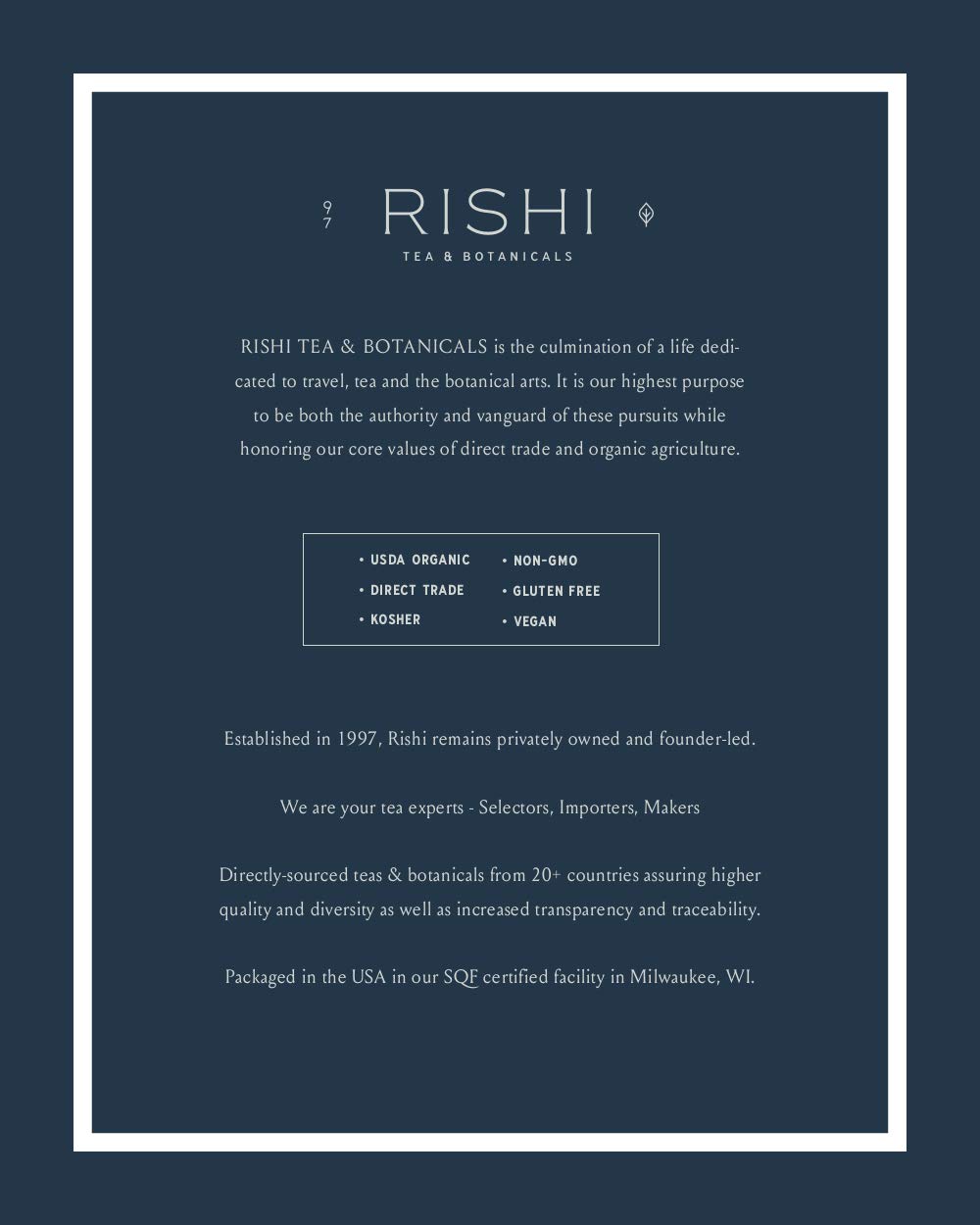 Rishi Tea Jasmine Green Tea Bags, Organic, 15 Sachets Each, 2-Pack, Contains Caffeine, USDA Certified