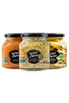 Perfect Choice Variety Pack with 2 Sauces -Caramelized Onion & Artichoke Bruschetta- along with 1 Grilled Artichoke Halves in Oi