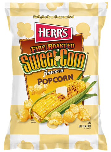 Herrs Popcorn, Fire Roasted Sweet Corn Flavor, 4 Ounce (Pack of 12 Bags) - Popcorn with Sweet and Smoky Corn Flavor - Perfect fo