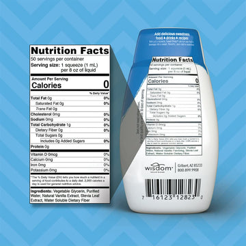 Sweetleaf Sweet Drops Vanilla Stevia Liquid Sweetener - Flavor Foods, Keto Coffee With Sugar Free, 0 Calorie, Non-Glycemic Respo