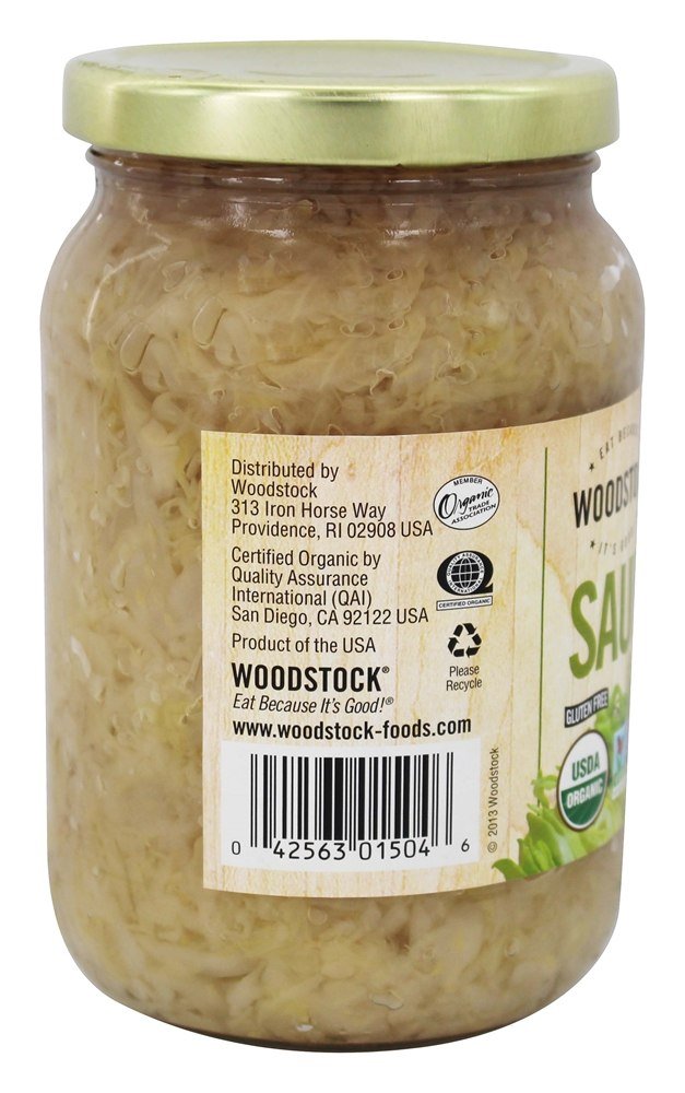Woodstock Organic Sauerkraut - Case of 12 - 16 oz.