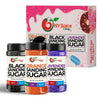 NY Spice Shop Orange-Black-Lavender Sanding Sugar for Memorial Day - Sweet Colorful Edible Sprinkles For Candy Dish - Chocolate
