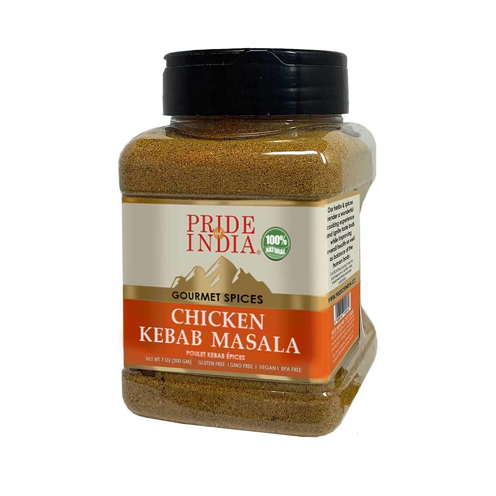 Pride Of India ?Chicken Kebab Seasoning Spice ?Gourmet Spice Blend ?Artisanal Rub ?Good For Chicken Meat & Paneer ?Preservatives