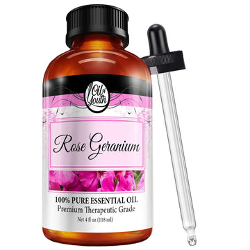 Oil Of Youth Essential Oils 4Oz - Rose Geranium Essential Oil - 4 Fluid Ounces