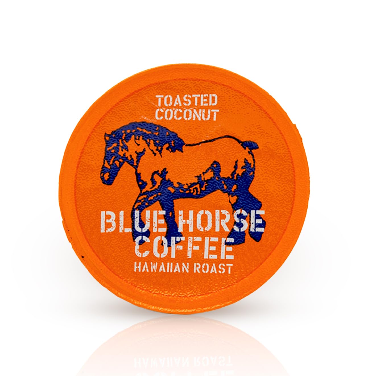 Blue Horse 'Gentle Giant' Hawaiian Roast (20% Kona) Coffee Pods - Toasted Coconut - Medium Roast, 24Ct Single Serve, Compatible