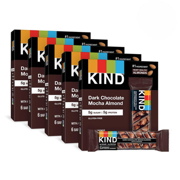 KIND Nut Bars, Dark Chocolate Mocha Almond, 1.4 Ounce, 60 Count, Gluten Free, 5g Sugar, 5g Protein