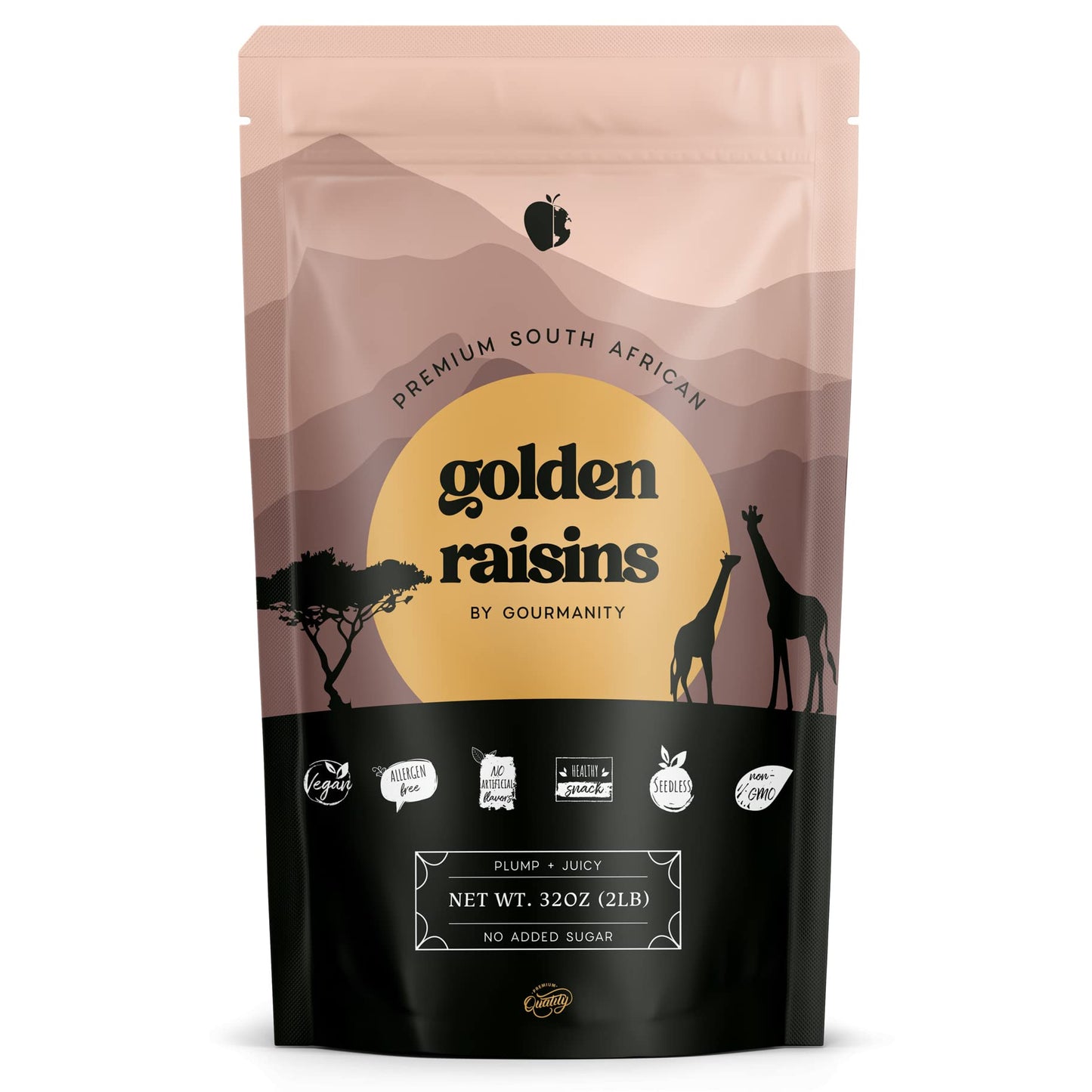 Gourmanity Golden Raisins, Naturally Sweet South African Raisins Bulk, Great Choice For A Healthy Snack, Seedless Juicy Sultanas
