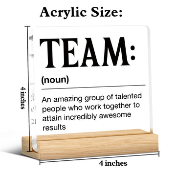 Inspirational Team Gifts Desk Decor, Best Team Ever Gift Teamwork Building Present Appreciation Gifts For Coworkers Teammate Emp