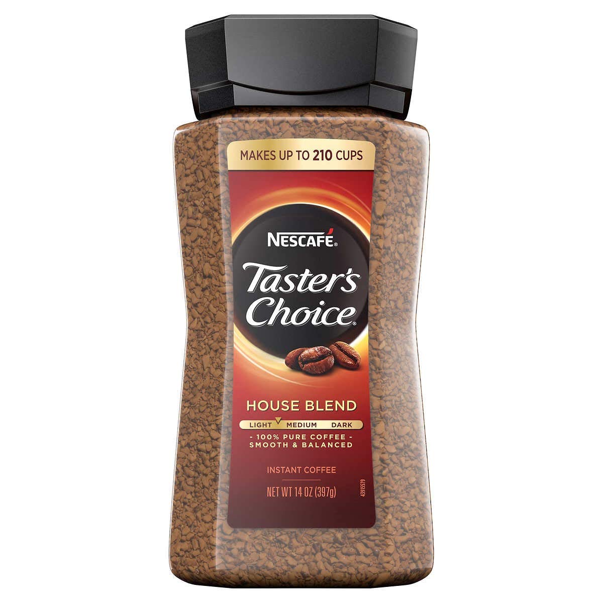 Taster'S Choice Original Gourmet Instant Coffee 14 Oz, Pack Of 4