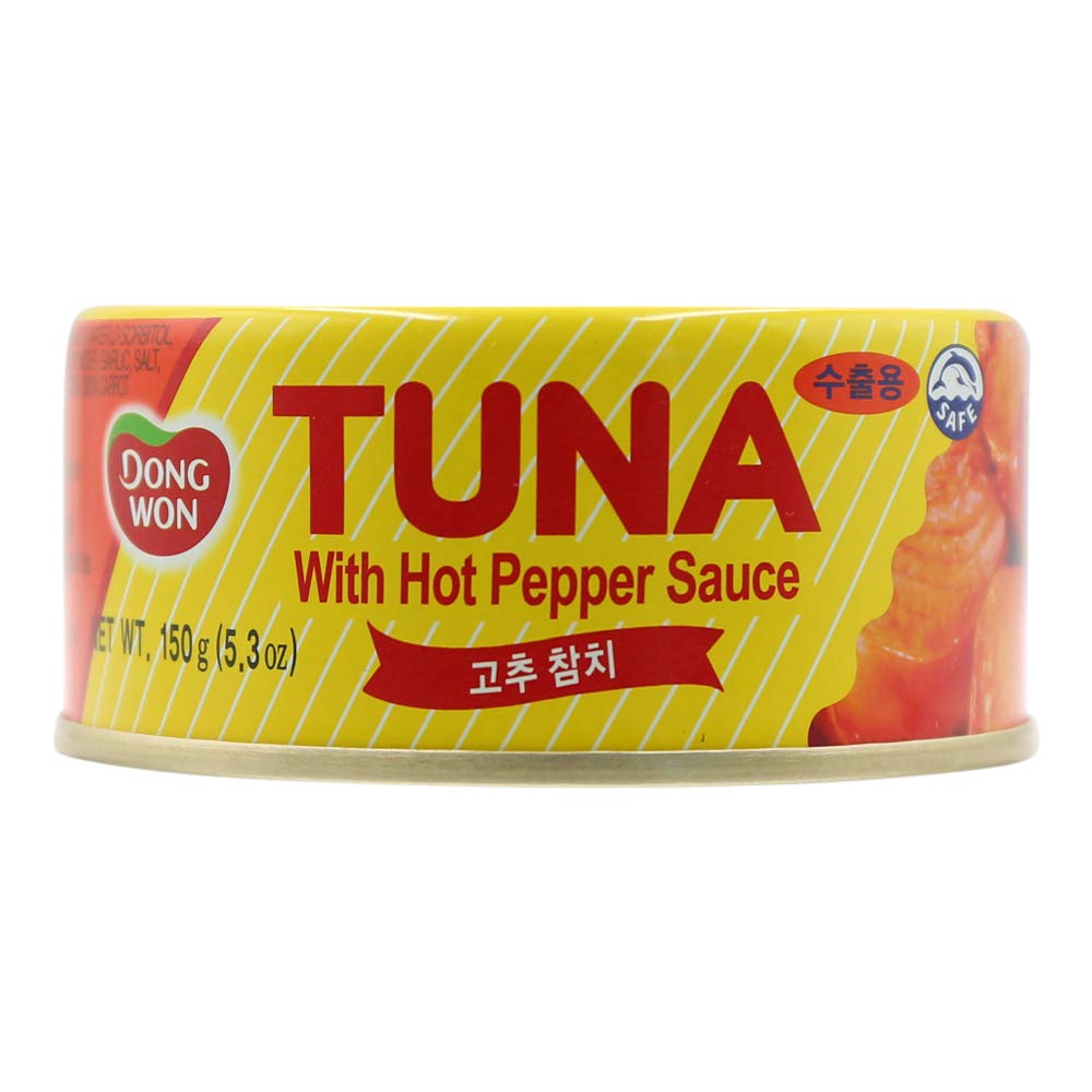 Dongwon, Tuna With Hot Pepper Sauce, 5.29 Ounce 4-Cans