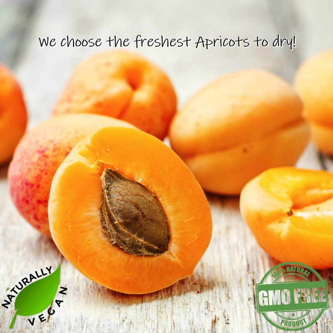 Gerbs Dried Apricots 4 Lbs. | Freshly Dehydrated Packed In Resealable Bulk Bag | Top Food Allergy Free | Sulfur Dioxide Free |Gr