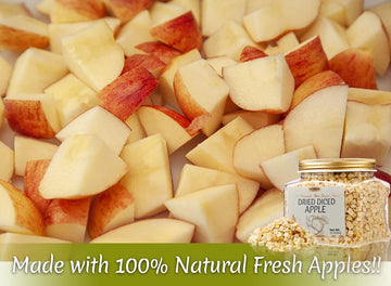 Premium Dried Diced Apples,10 Oz /283g,1 Ingredient Made with 100% Natural Apple, No Sugar Added Dehydrated Apple, No Additives