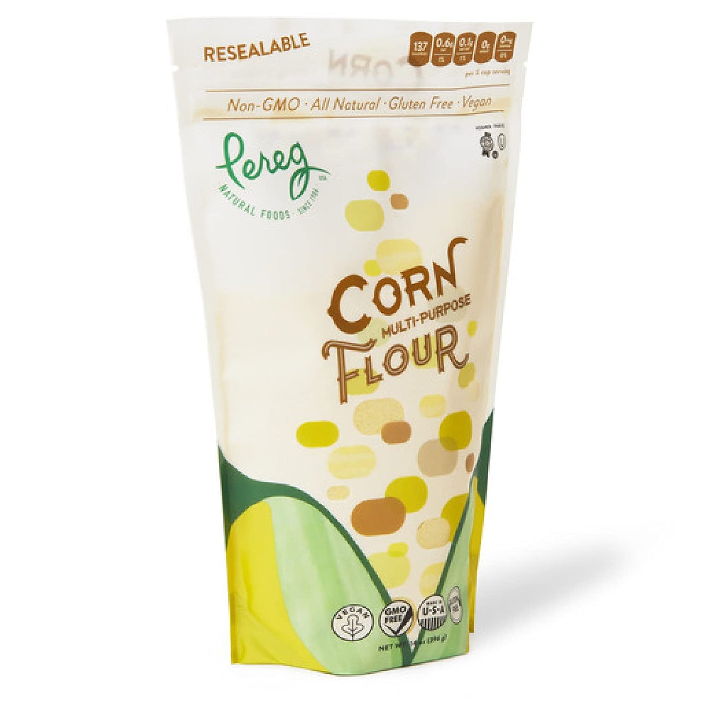 Yellow Corn Flour (14 Oz) - Vegan, Non-Gmo, Made In Usa, Gluten-Free - Cornflour For Mexican Dishes, Bread, Muffins, Cakes, Tortillas, Pupusas & Bakery - Resealable Packaging