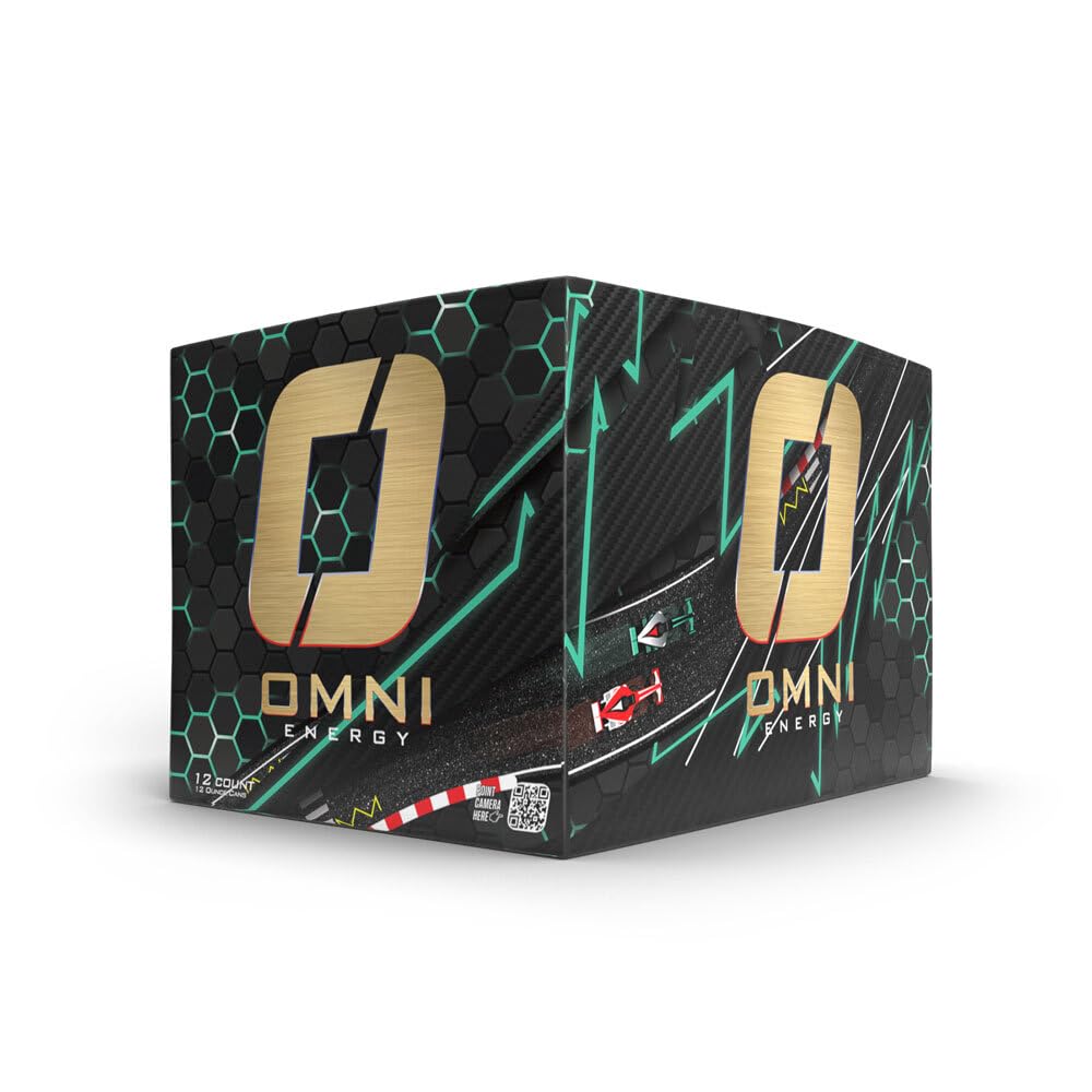 Steel dietary products OMNI Energy Drink, 200mg Caffeine, B Vitamins, Sugar-Free, Low Calorie, 12 Oz, Pack of 12