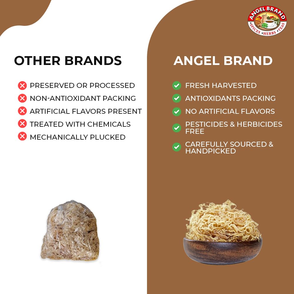 Angel Brand Irish Sea Moss Pouch - Nutrient Rich Sea Vegetable - 1 Lb