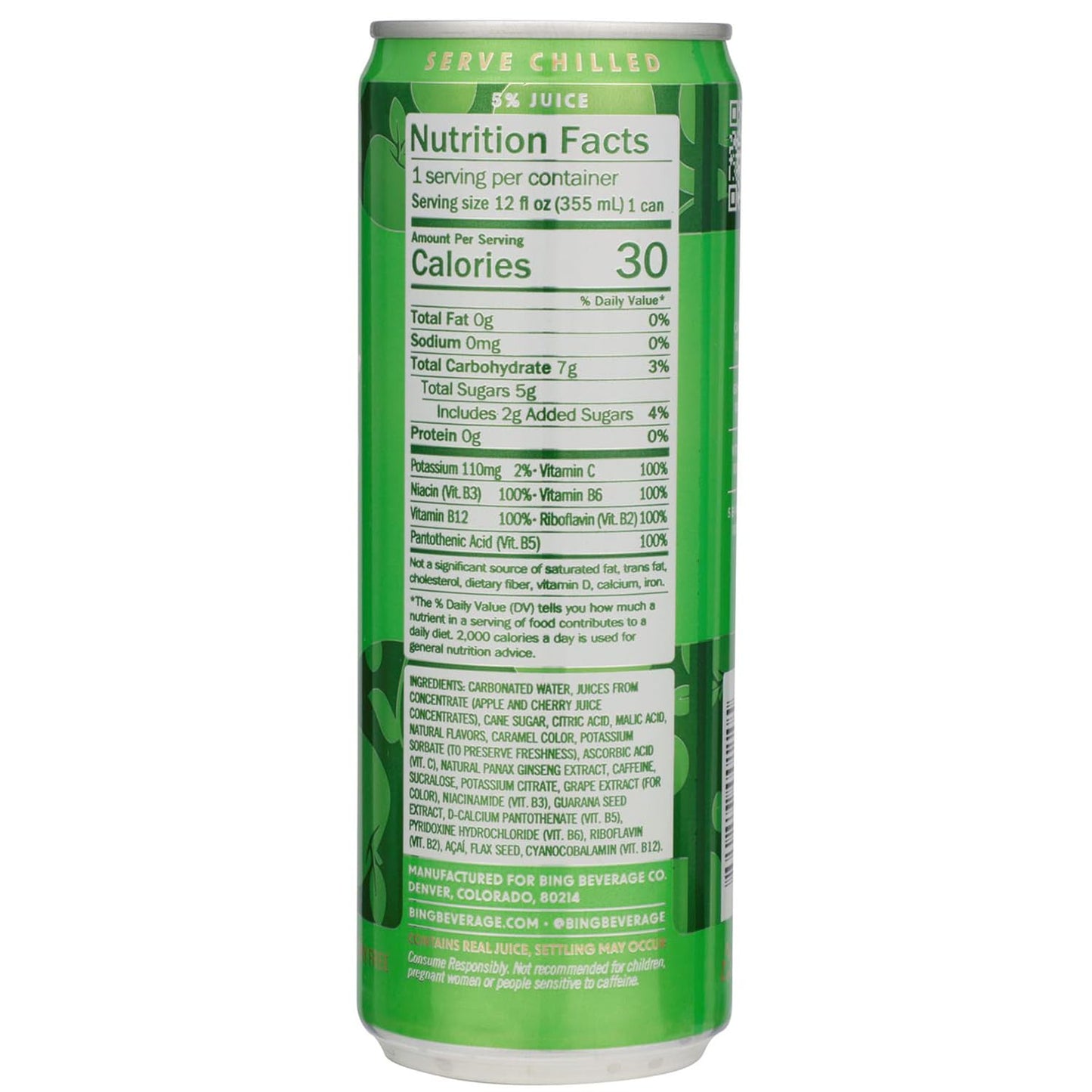 Bing Beverage Company Bing Crisp, 12 Fl Oz (Pack of 24)