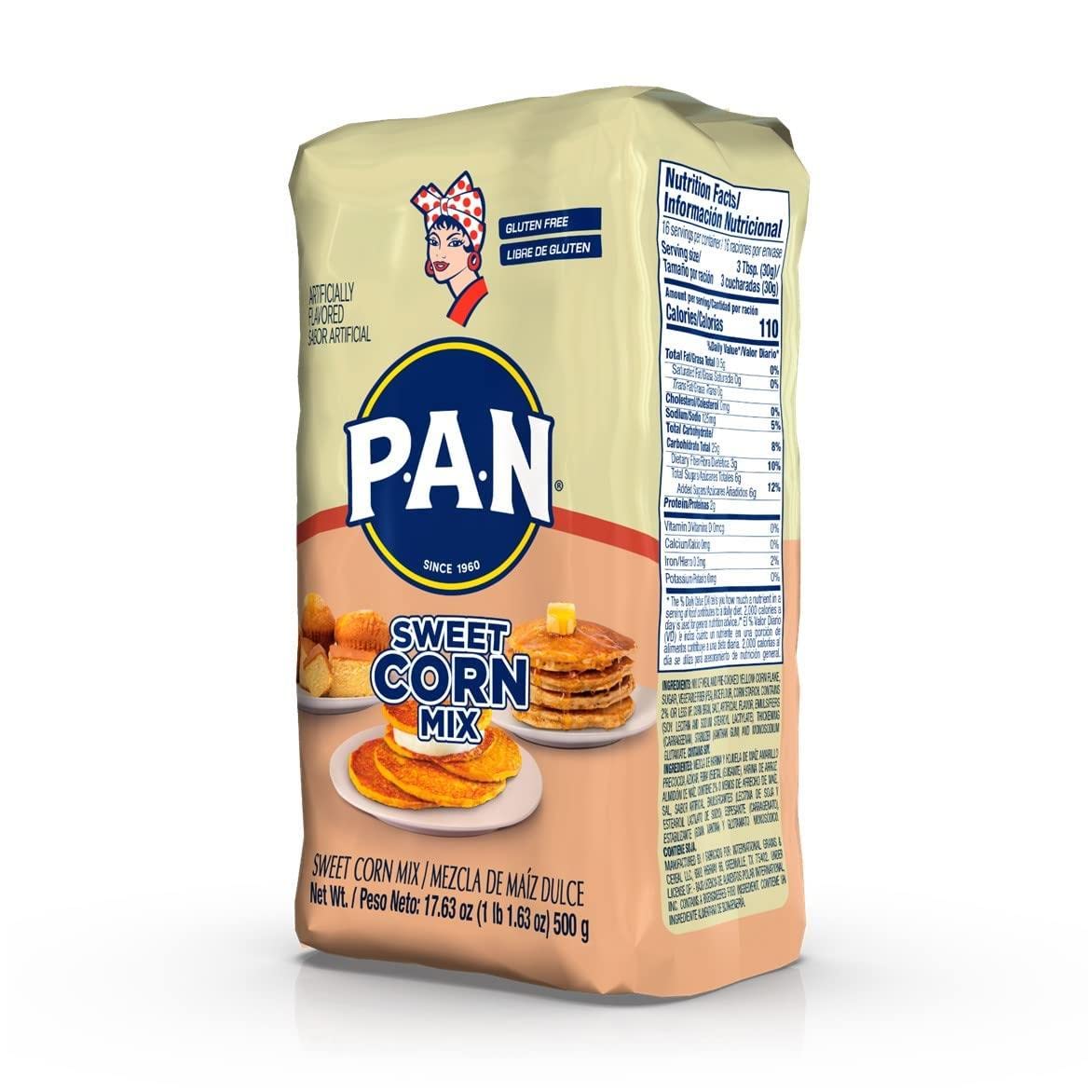 P.A.N. Sweet Corn Mix - Gluten Free Mixture For Cachapas (1.1 Lb/Pack Of 1)