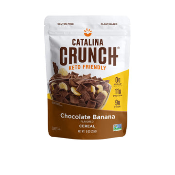 Catalina Crunch Chocolate Banana Keto Cereal (9Oz Bag) | Low Carb, Sugar Free, Gluten Free | Keto Snacks, Vegan, Plant Based Pro
