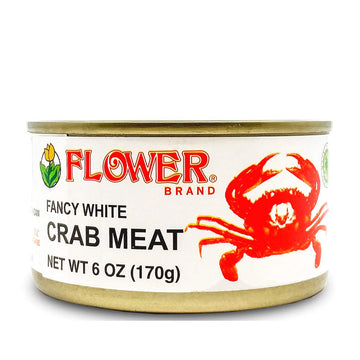 Flower Brand Premium Select Crab Meat Canned Gluten Free Food, High Protein (Pack of 6)