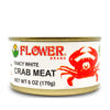 Flower Brand Premium Select Crab Meat Canned Gluten Free Food, High Protein (Pack of 6)