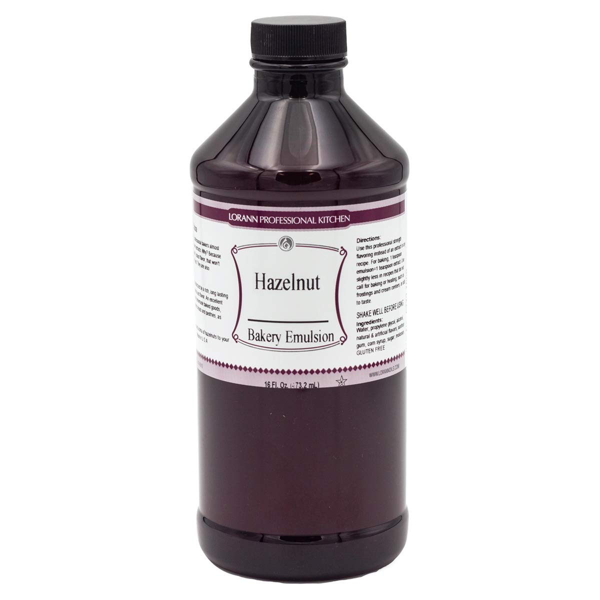 LorAnn Oils Hazelnut Bakery Emulsion: True Essence, Ideal for Boosting Fruit Tones in Cakes, Cookies & Desserts, Gluten-Free, Ke