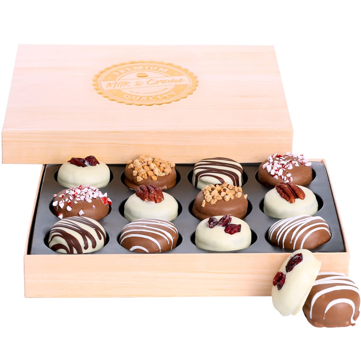 Cookies Gift Box - Milk Chocolate Cookie Gift Basket - Cookie Gift Baskets - Gourmet Cookies Gift - Milk Chocolate Gift For Birthdays Anniversary