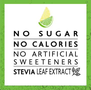 Green Lemon Lime - Sugar Free, No Calories, Naturally Sweetened with 100% Stevia Leaf Extract, Carbonated Soda, 12 Fl Oz each ca