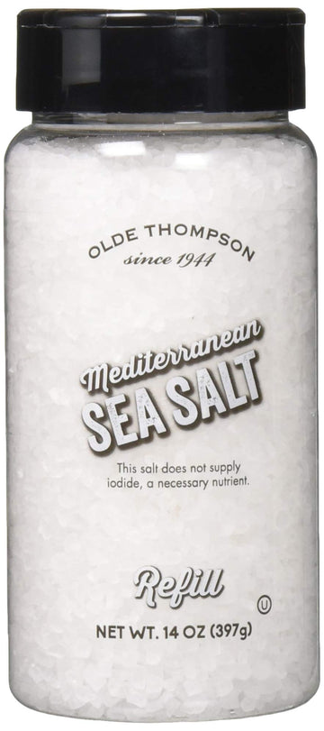 Olde Thompson Mediterranean Sea Salt, 14 Ounces, White