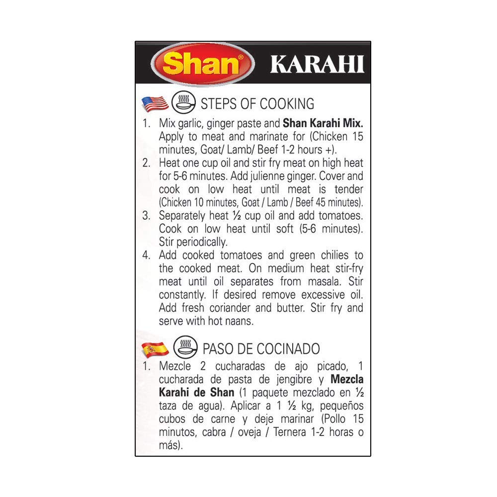 Shan Karahi Seasoning Mix 50G | Authentic Indian Curry Masala For Spicy Chicken & Meat Dishes | Flavorful Karahi Recipes Spice P