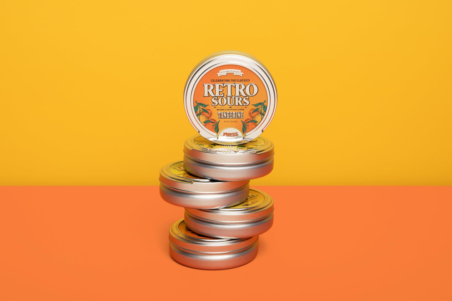 Retro Sours Hard Tangy Candy - Tangerine Flavor - 1 oz Pack