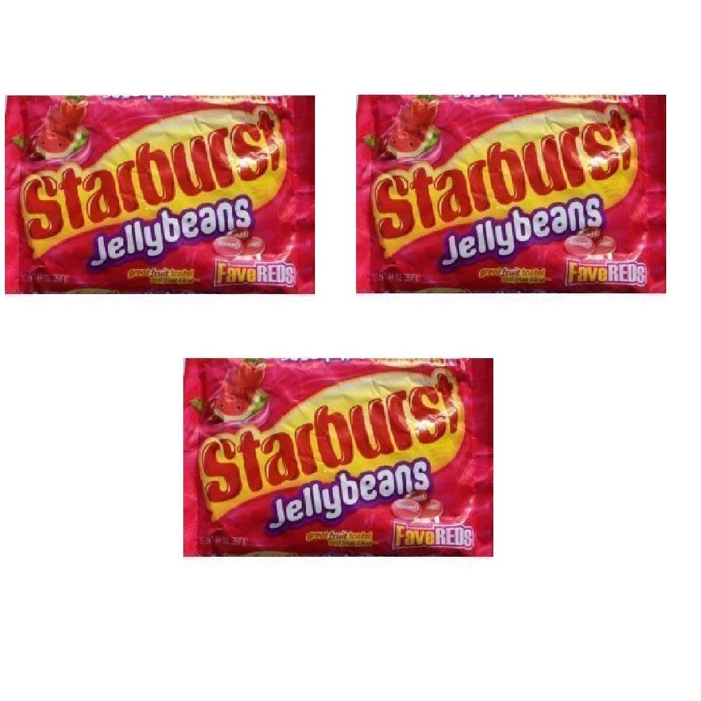 Starburst Fave Reds Jelly Beans, 14-Ounce Bag (Pack Of 3)