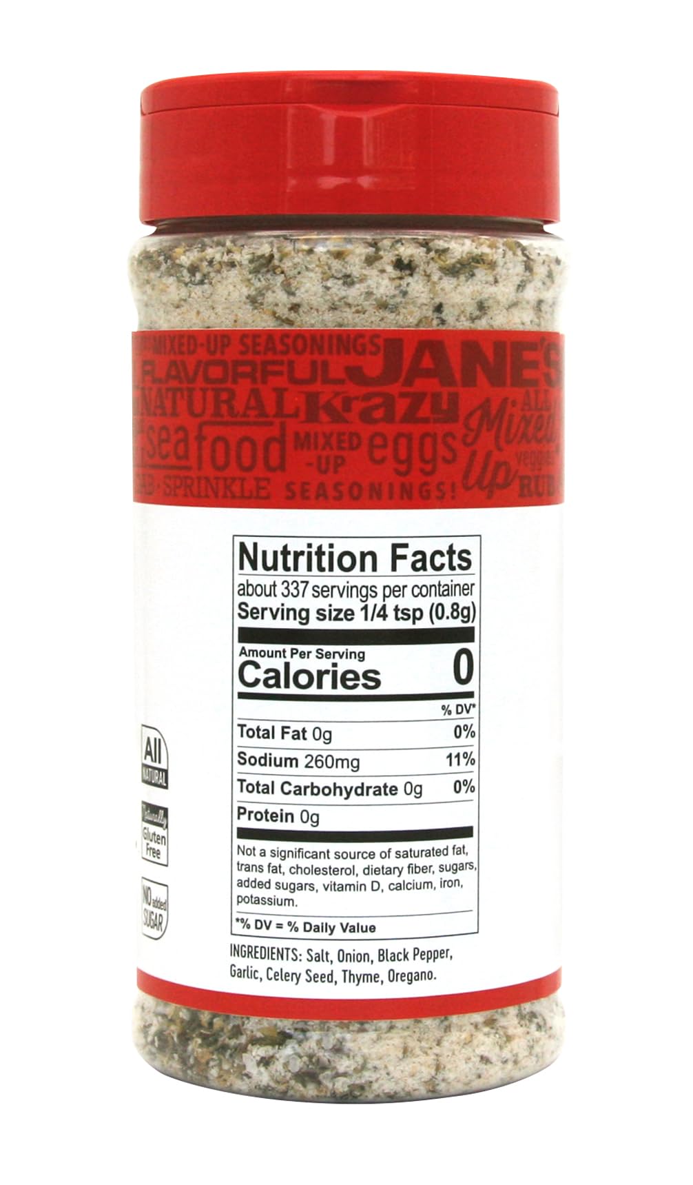 Jane'S Krazy Seasonings Mixed Up Salt Canister, 9.5 Ounce