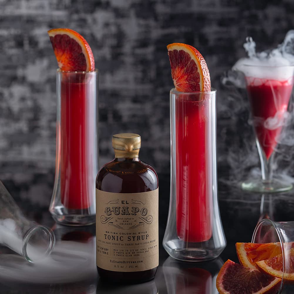 El Guapo Bitters Tonic Syrup - Cocktail Mixer with Fresh Citrus & Botanicals - 8.5 fl oz - Gluten Free & Vegetarian