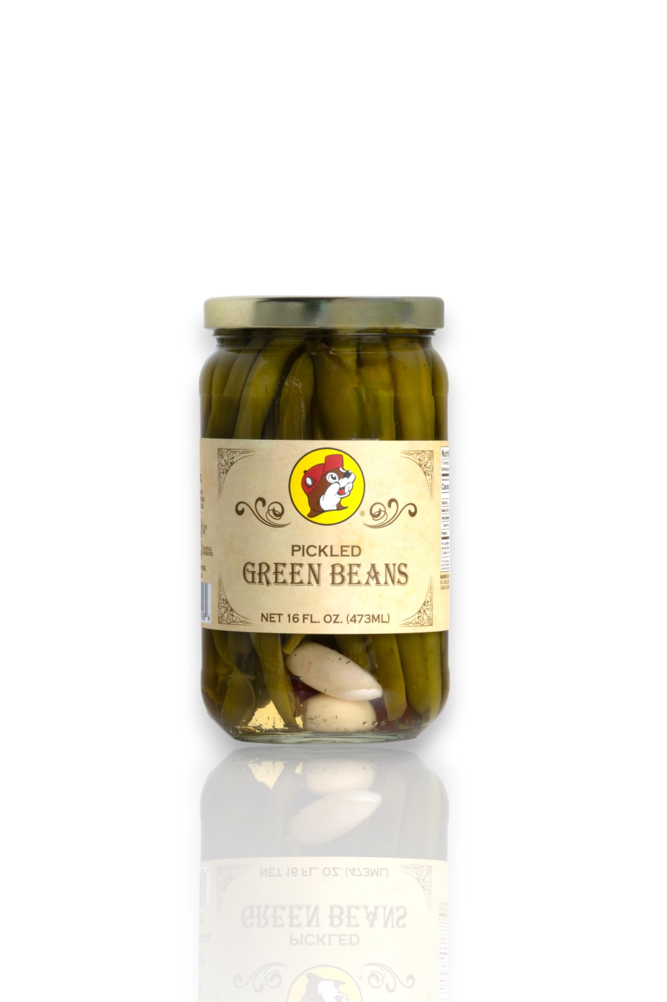 Buc-ees Pickled Vegetables Assortment - Garlic, Okra, Green Beans, Beets, Asparagus, Quail Eggs - 16 oz Jar