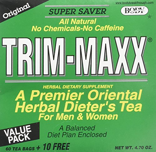 Body Breakthrough Trim Maxx Herbal Dieter'S Tea -- 60 Tea Bags + 10 Free