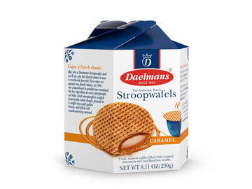 Daelmans Stroopwafels Dutch Waffles, Caramel, 2 Pack Assortment, 8.11 Ounce