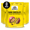 Little Secrets Dark Chocolate Peanut Butter Pieces | Guilt-Free | Colors From Natural Sources | 5Oz Resealable Bags