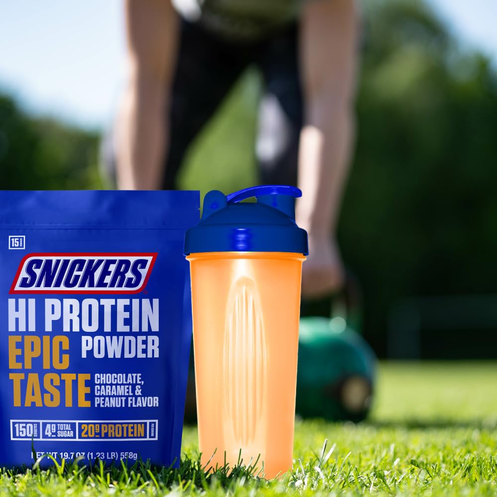Snickers Chocolate, Caramel & Peanut Flavored Hi Protein Powder, 19.7 Oz Bag