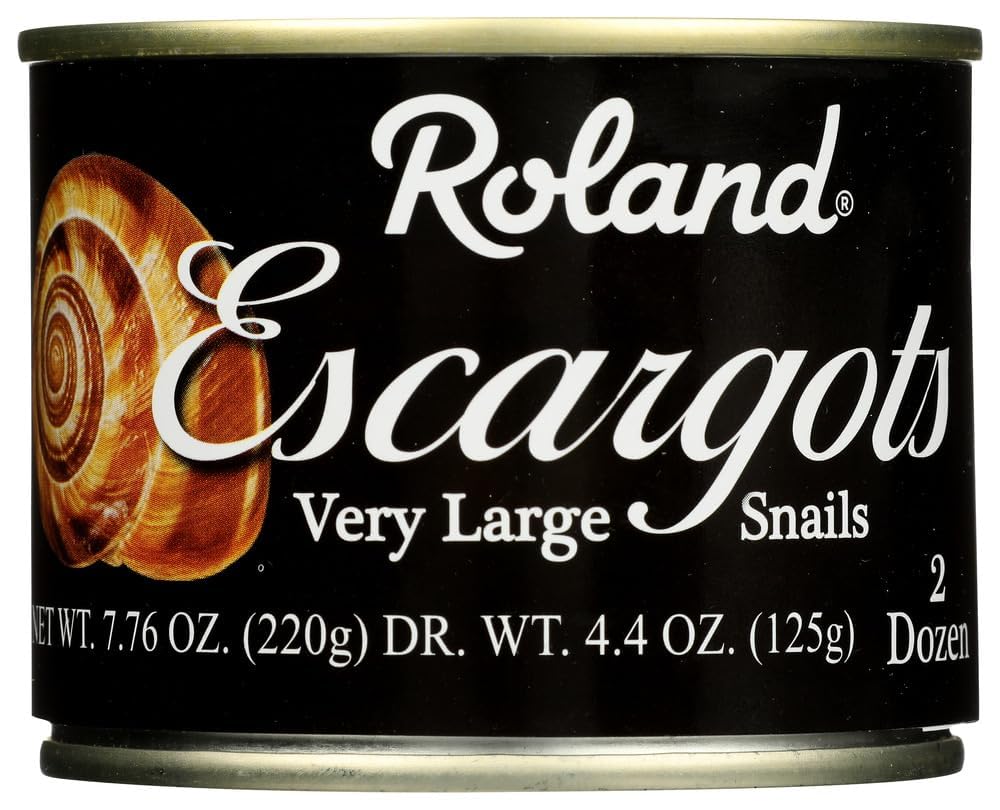 Roland Very Large Escargot Snails, 7.75 oz Can - Gourmet Snails for Cooking and Recipes