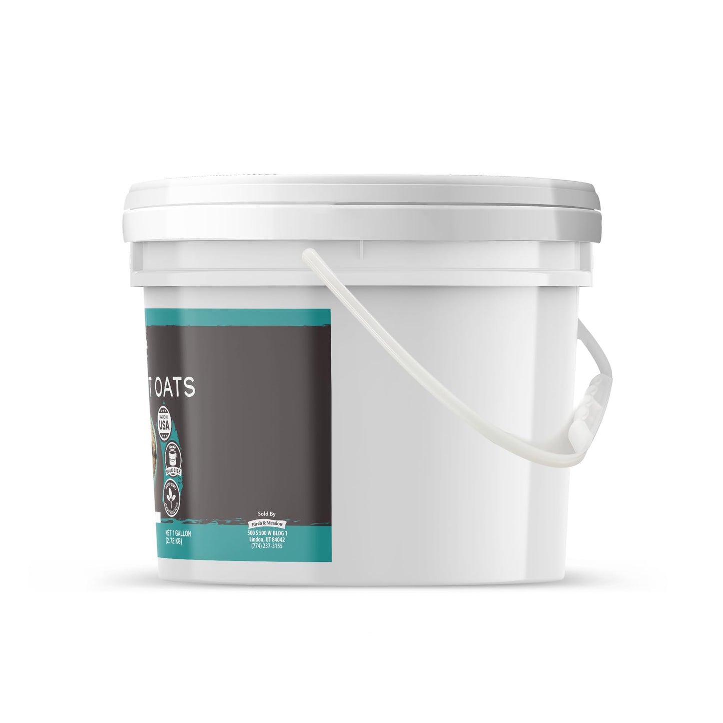 Birch & Meadow Steel Cut Oats, 1 Gallon Bucket, Whole Grain, Irish Oatmeal, Breakfast
