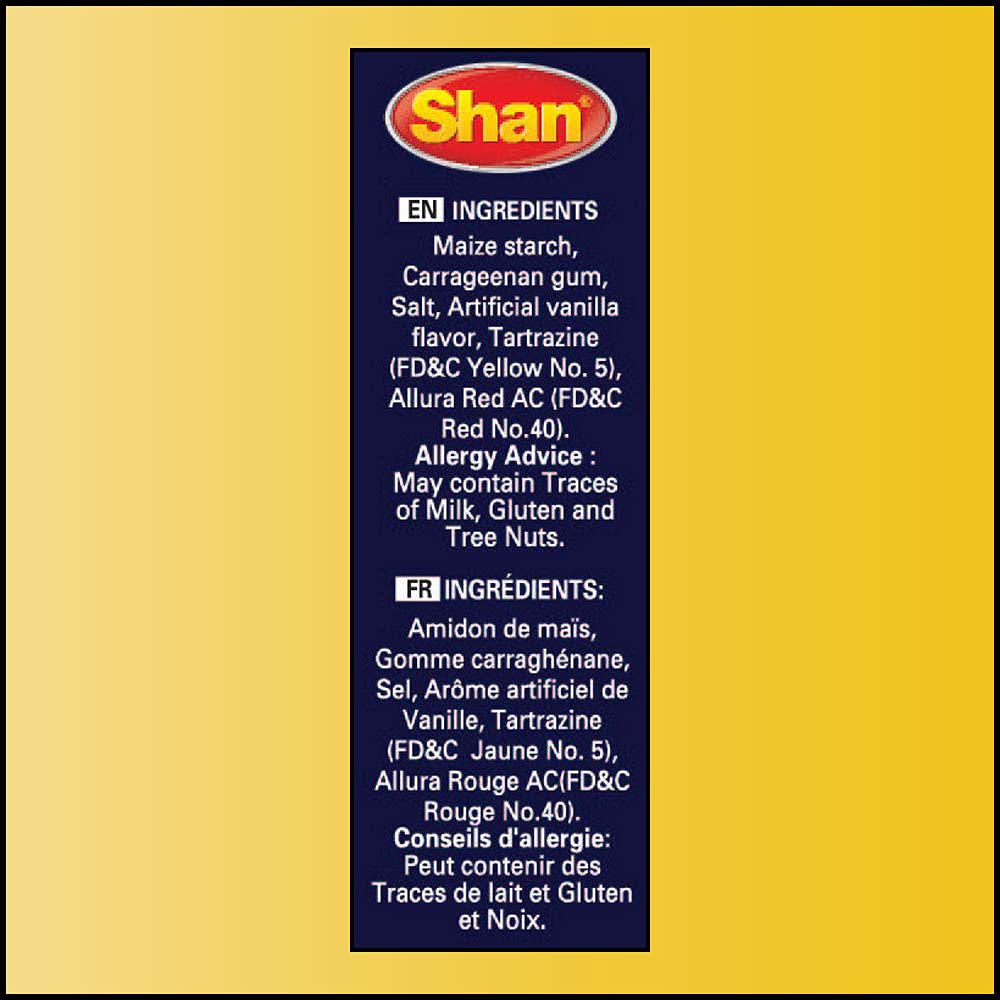 Shan - Custard Powder Vanilla, 7 Oz (200G) Suitable For Vegetarians, Halal (Pack Of 3)