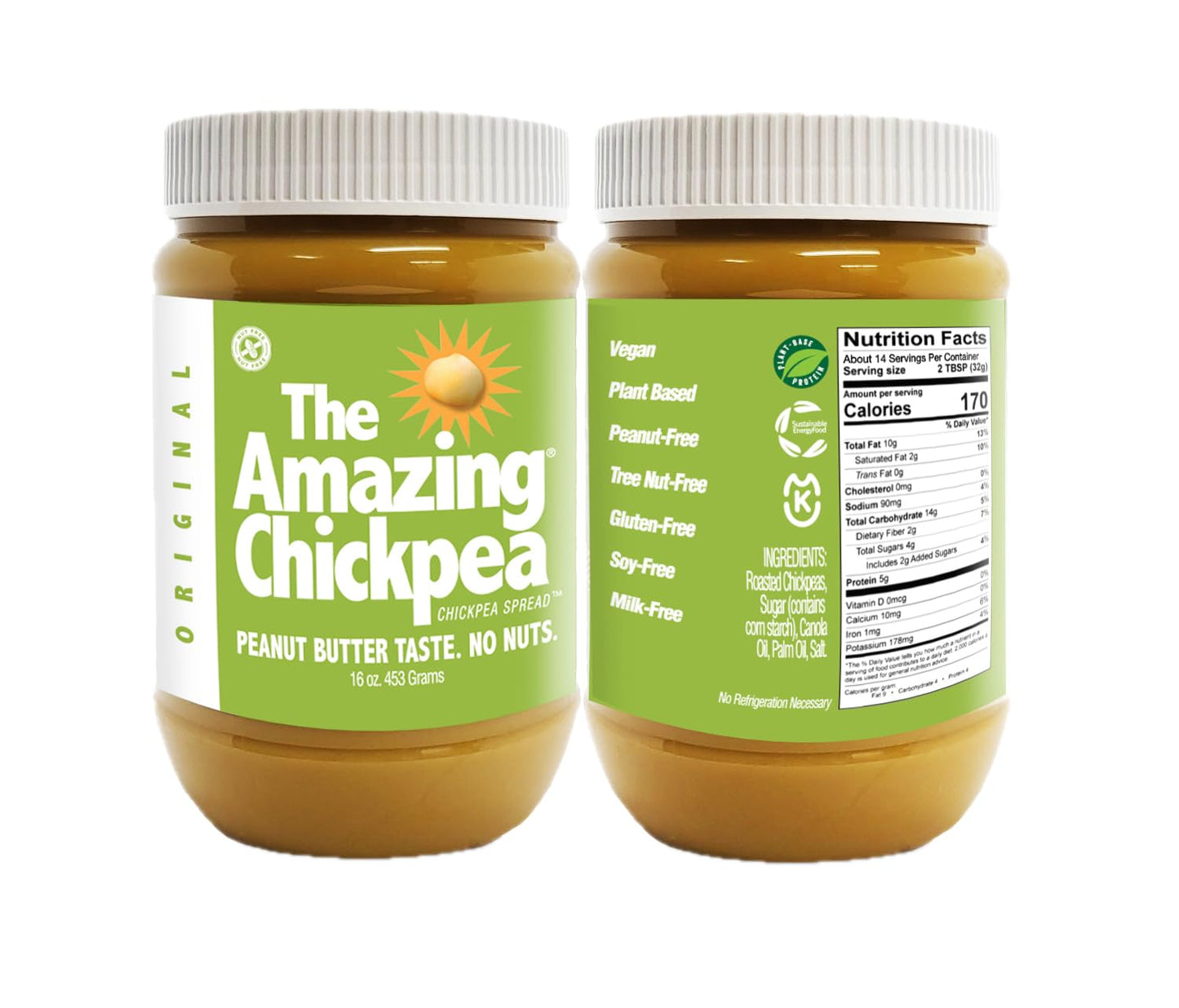 Original Chickpea Butter Spread (16 Oz) - 2PK