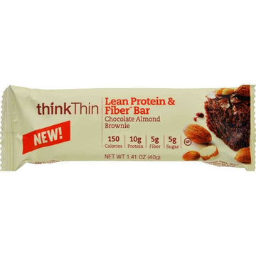 Think Thin Bar Protein Chocolate Almond Brownie 1.41 Oz (10 Pack)