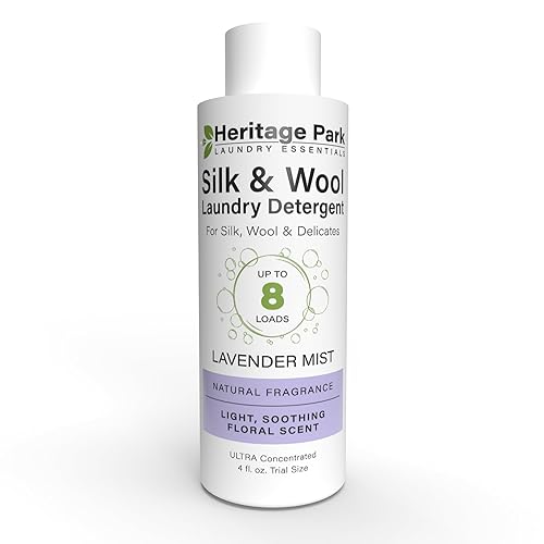 Heritage Park Silk & Wool All-Natural Lavender Mist Scent, Ph-Neutral Laundry Detergent - Enzyme-Free, Concentrated Up To 128 Lo