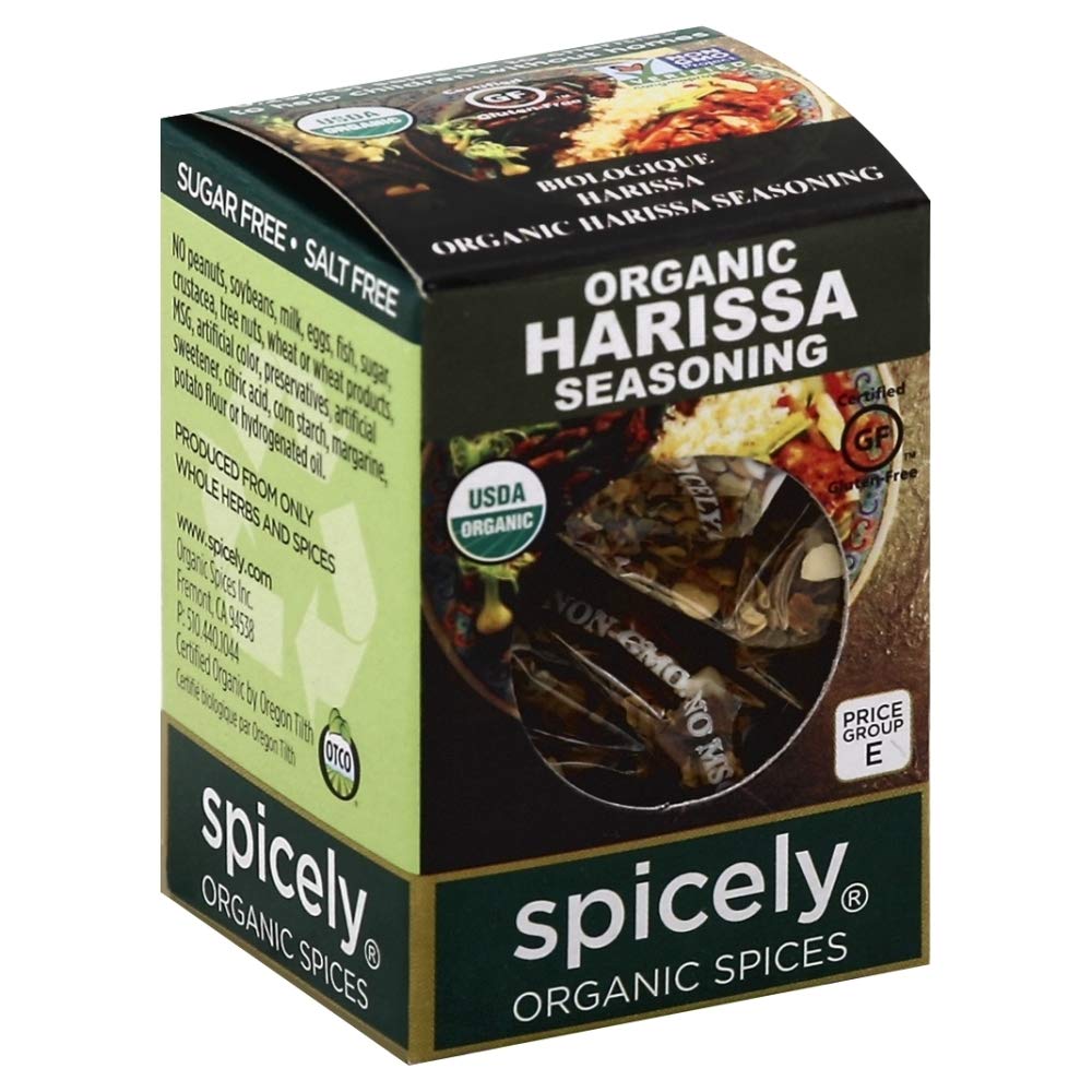 Spicely Organic Seasoning, Harissa Salt Free, 0.3 Ounce (Pack Of 6)
